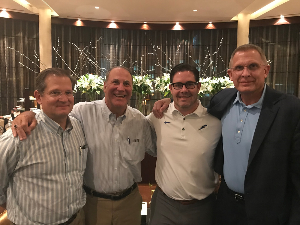 From left: Drs. Dehart, Miller, Schmitz and Parsons in Riyadh taking a break from teaching the review course.