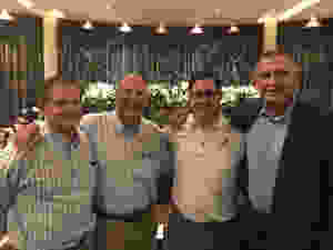 From left: Drs. Dehart, Miller, Schmitz and Parsons in Riyadh taking a break from teaching the review course.