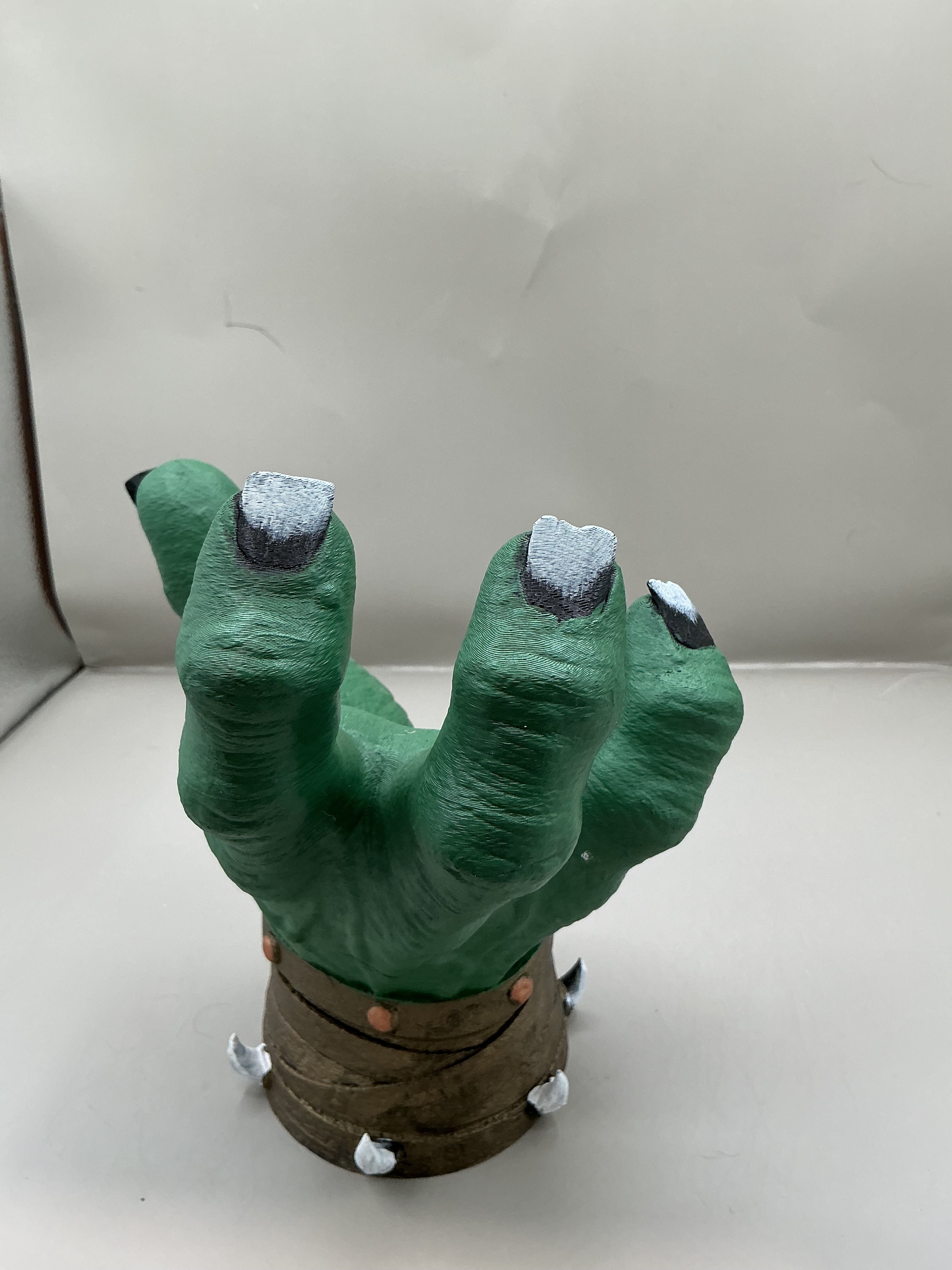 Hand painted orc hand gaming controller holder fantasy controller stand