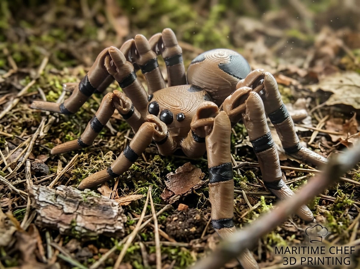Articulated Jumping Spider – Matte Woodland Edition