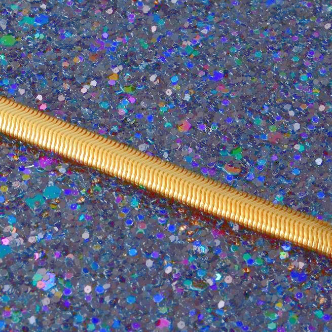 Thumbnail: 9MM FLAT SNAKE DOME HERRINGBONE CHAIN