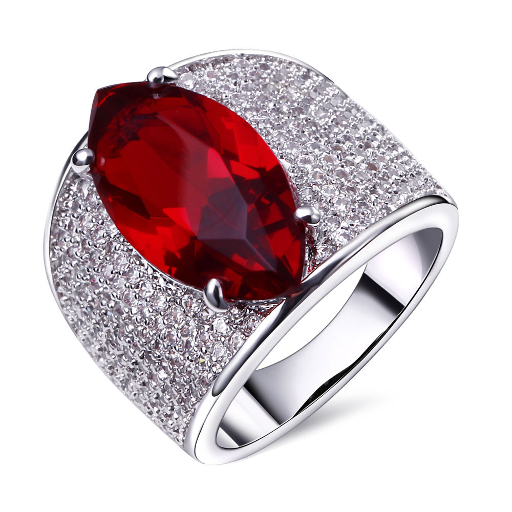 LAB MADE RUBY MICRO PAVED RING