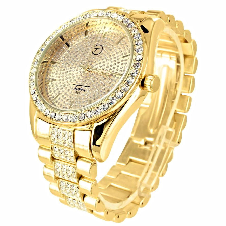 Thumbnail: TECHNO PAVE ICE KING MICRO PAVED WATCH GOLD
