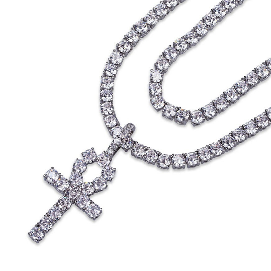 Thumbnail: ANKH CROSS PENDANT & NECKLACE SET