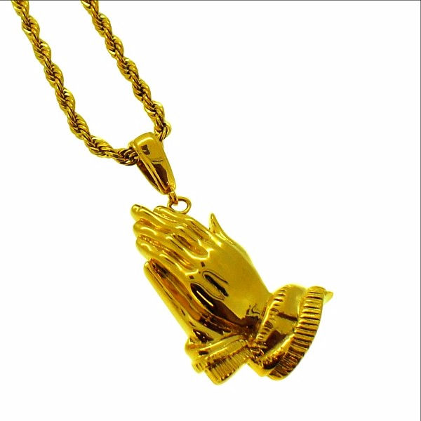 Thumbnail: PRAYING HANDS PENDANT & NECKLACE SET