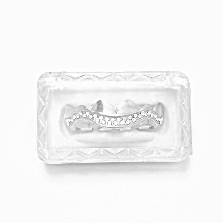 Thumbnail: RIBBON ICE TOP & BOTTOM GRILLZ SET PLATINUM