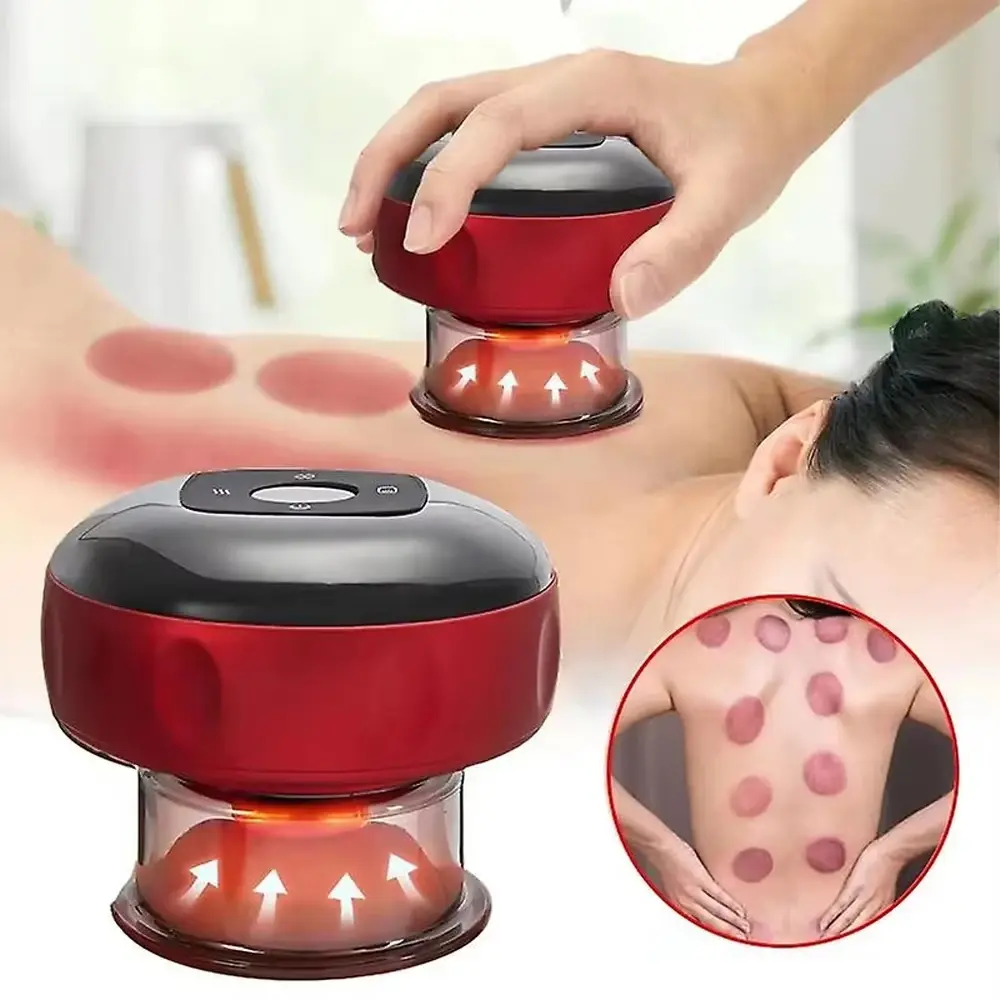 Rechargeable Electric Vacuum Cupping Set Wireless 6/12 Level Skin Scraping Massa