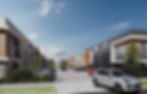 Modern commercial industrial park with parking area