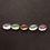 Miniature : Assortiment 5 Tourmalines pastel ovales cabochons