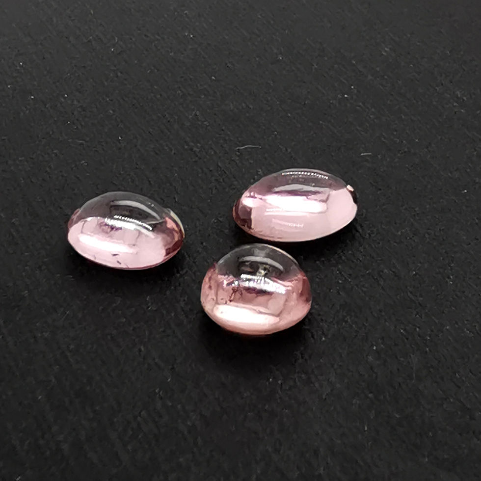 Thumbnail: Pink Tourmalines Cabochons 3 shapes TRIO 