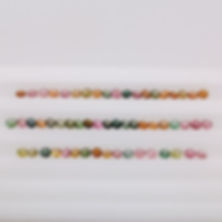 Round Multicolor Tourmalines in 1 carat lot (12 stones)