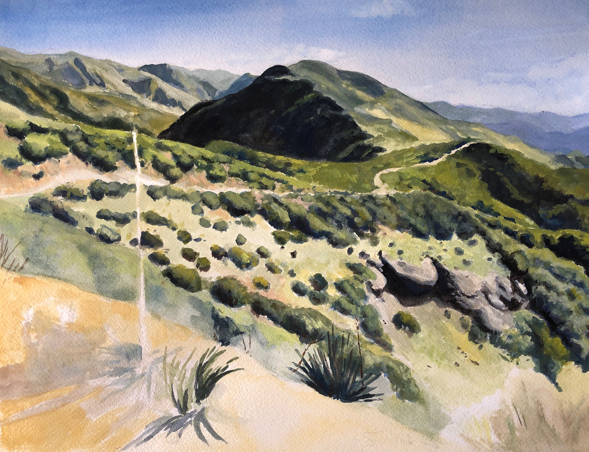 Step 3: the painting is almost complete. the foreground has been added.