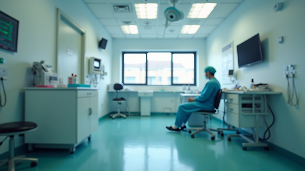 Close-up view of a surgical consultation room in a Korean clinic