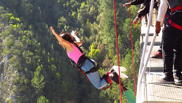 THE WORLD'S HIGHEST BUNGEE JUMP. 216m Bungee Jumping with Zipline and Sky Walk. Plettenberg Bay