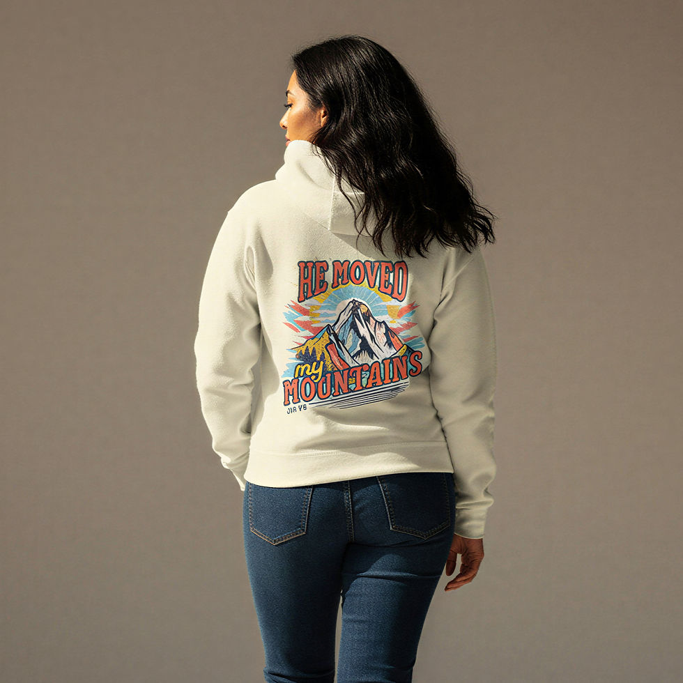 He Moved My Mountains Premium Hoodie