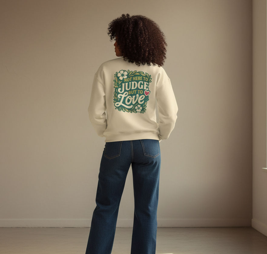 Not Here to Judge, But to Love – Agape Sweatshirt