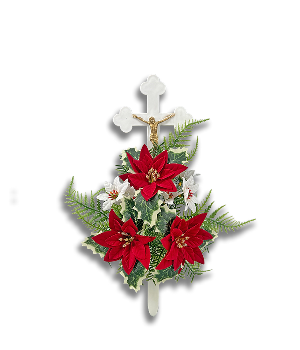 Poinsettia Crucifix