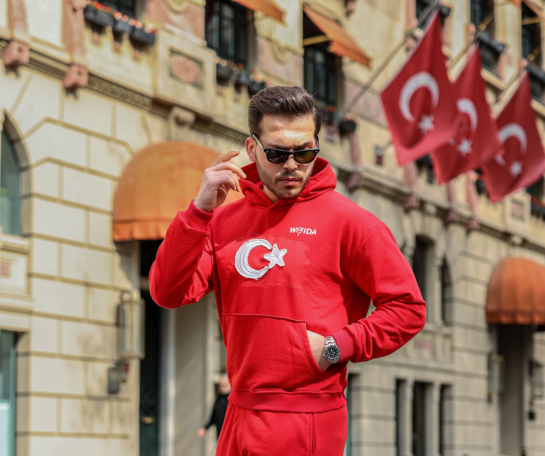 WOIDA Hoodie Unisex Rot Streetwear Premium