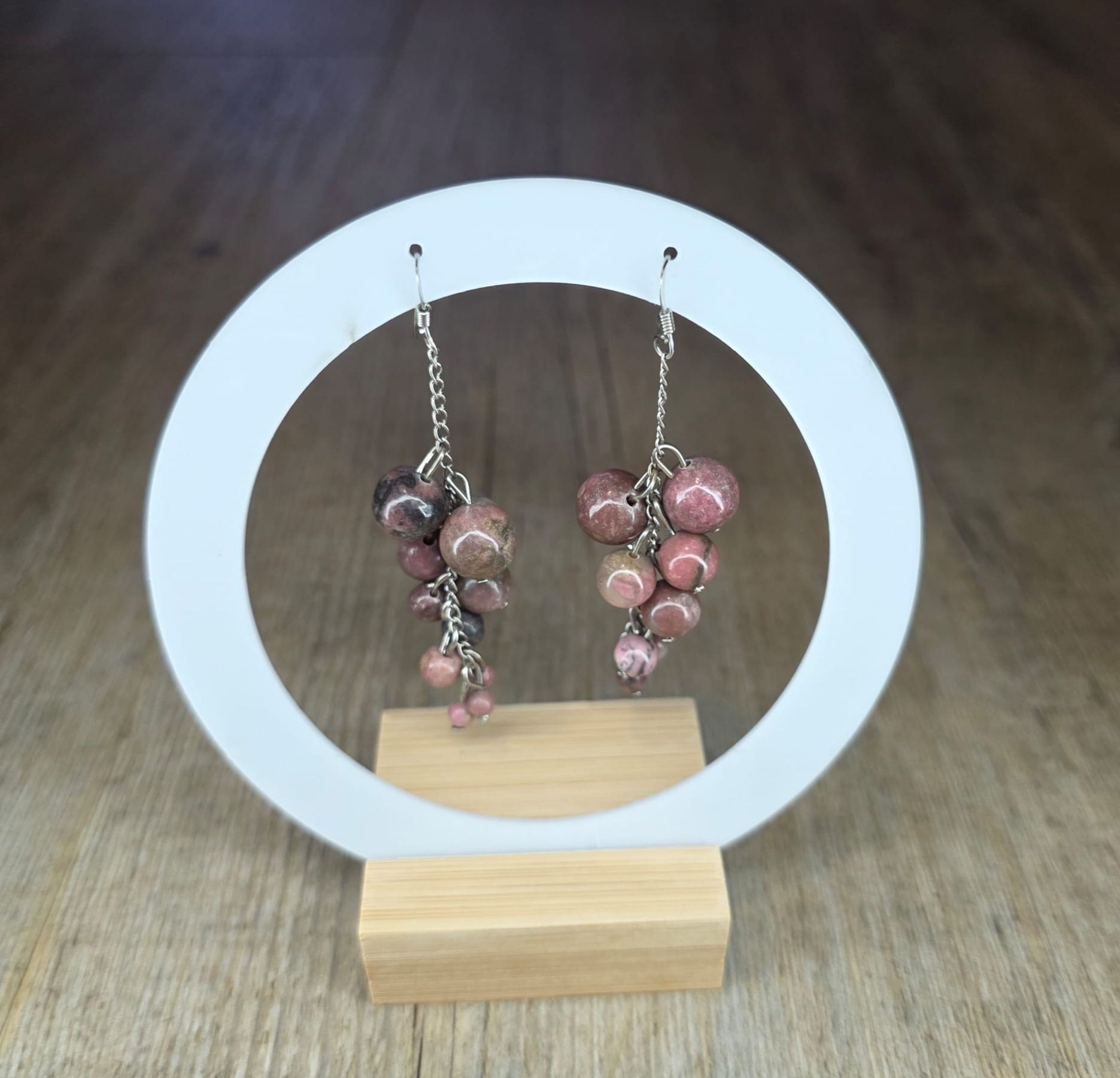 Boucles d'oreilles - Rhodonite