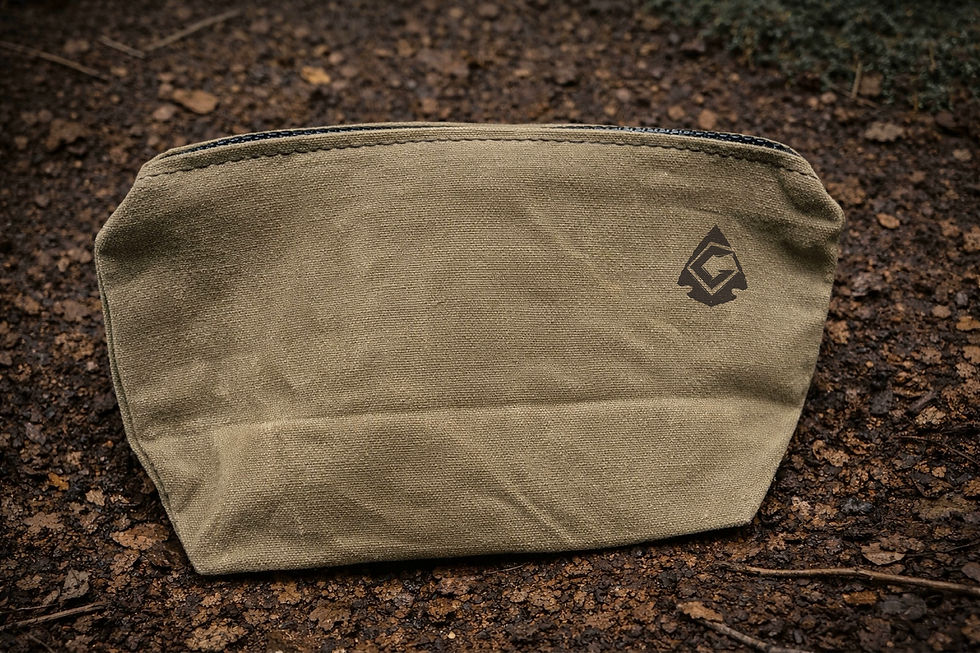 Accessory Tote, Fire Kit, Utility Pouch, Waxed Canvas Toiletry Bag