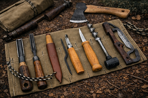 Bushcraft Tool Roll | Waxed Canvas