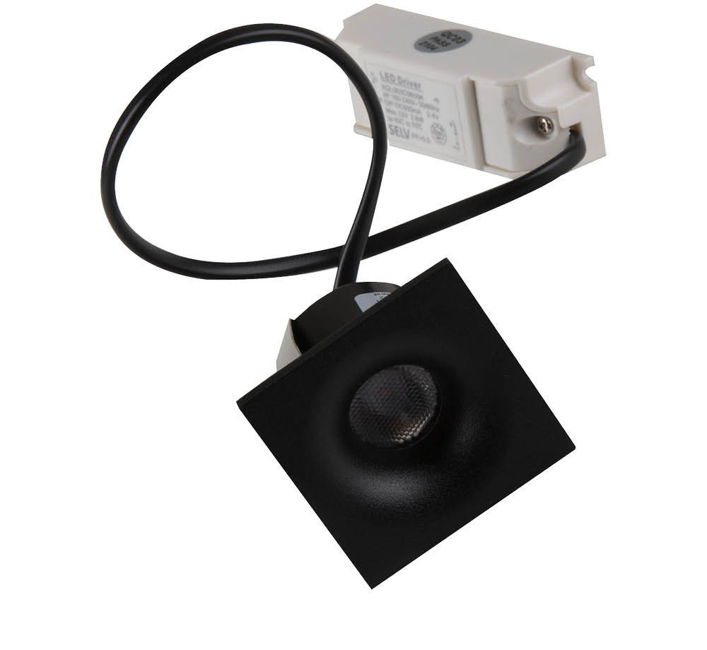 שקוע תקרה לן לד מרובע שחור  3W CCT