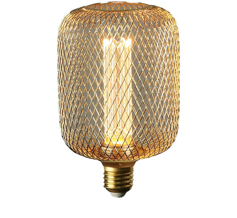 נורת LED דקורטיבית – רשת זהב | 162×100 מ"מ