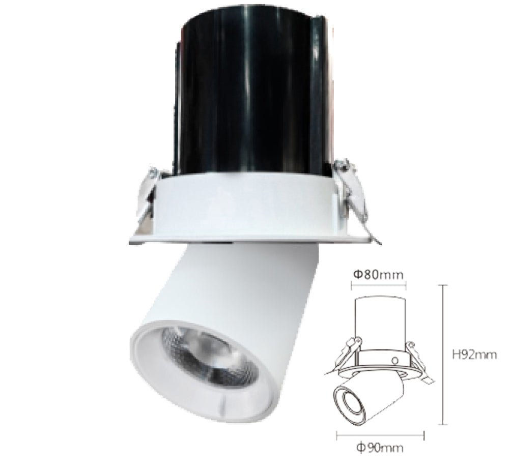 80 CCT 8W שקוע תקרה שאי לבן קדח