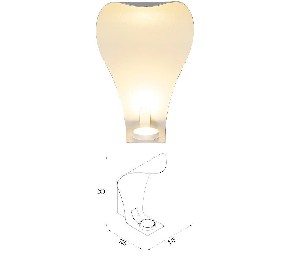 10W B מנורת קיר אגסית לד