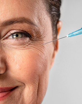smiley-elder-woman-using-injection-for-h