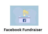 Image of a blue box with a cartoon hand dropping a coin in a small container bearing the Facebook logo. The image is a link to a new page with instructions for setting up a Facebook Fundraiser.