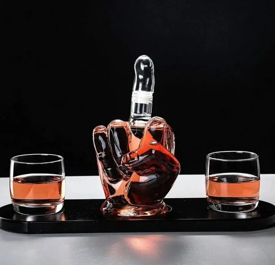 middle finger decanter
