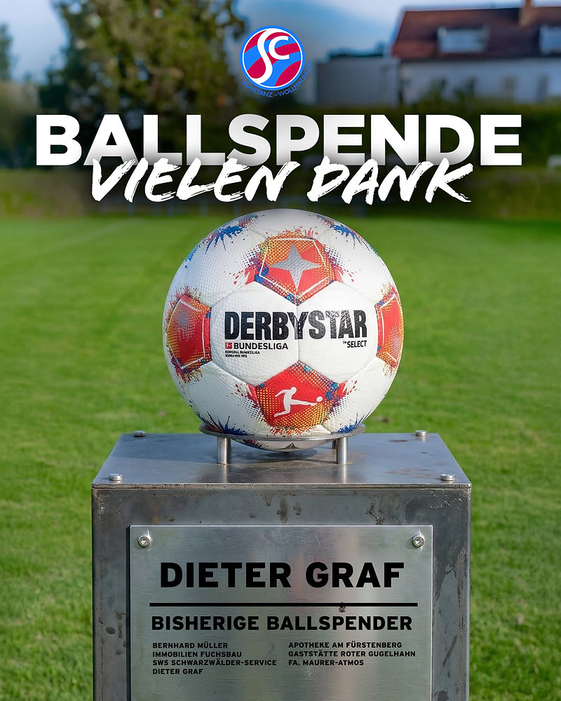 Ballspender des Heimspiels: Vielen Dank an Dieter Graf