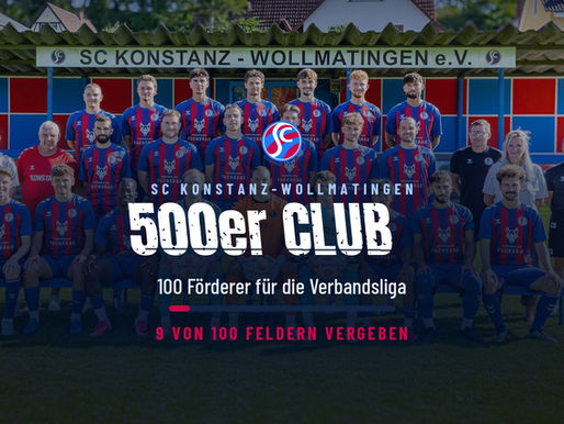 Der 500er Club: 100 Förderer für die Verbandsliga