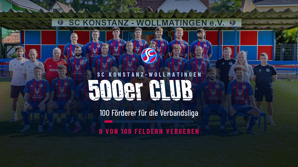 Der 500er Club: 100 Förderer für die Verbandsliga