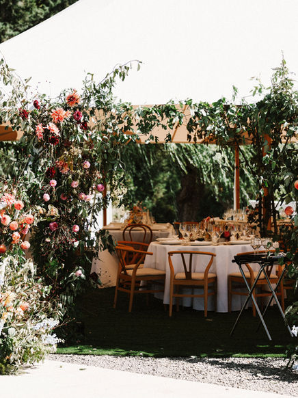 wedding tent entry installation on a sperry tent