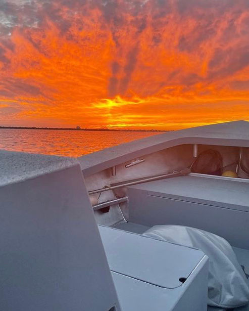 aluminum center console