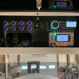 Aluminum center console electronics box