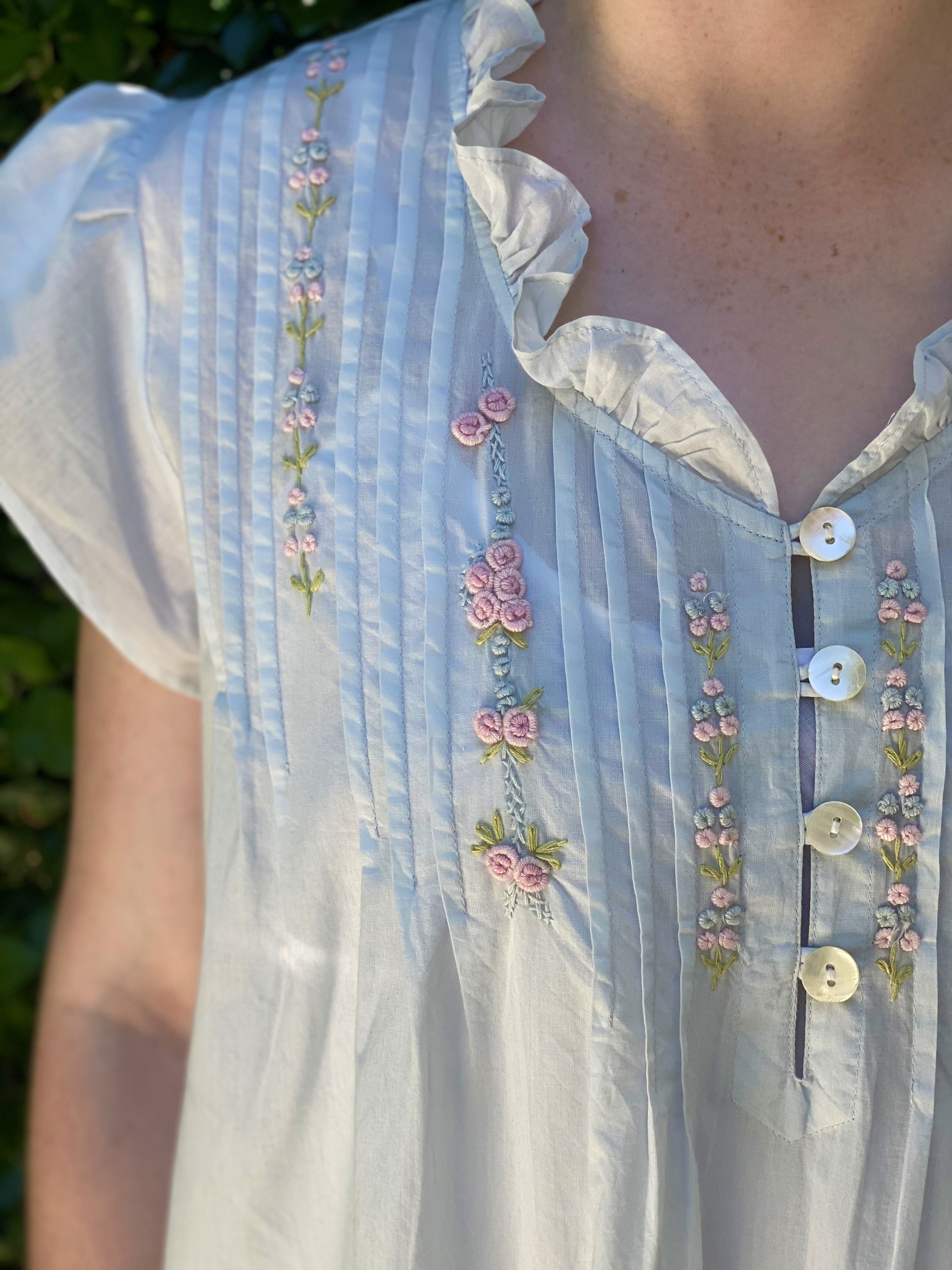 The Antoinette Blue Nightdress