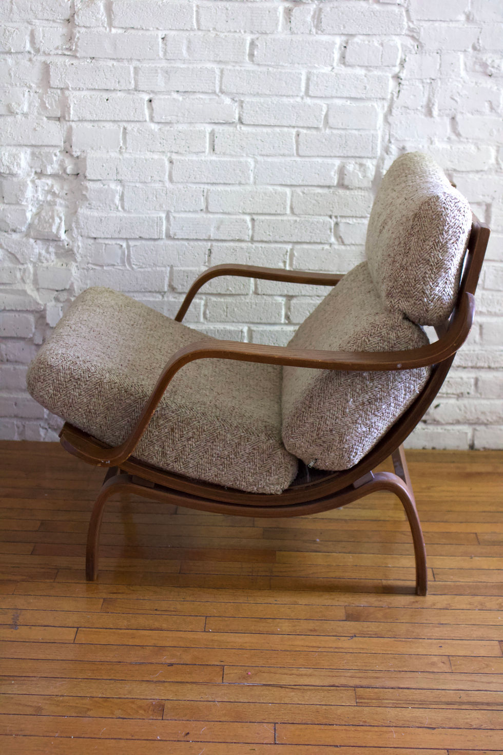 Charlton Bentwood Mid-Century Modern Lounge Chair And Ottoman