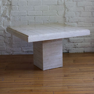 Travertine post modern coffee table