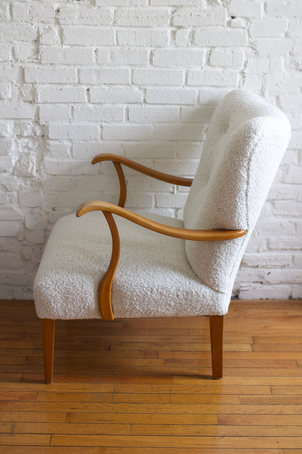 1950s Dutch Beechwood Armchair