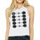 Thumbnail: Women's Racerback Crop Tank Retro Vino All Day White
