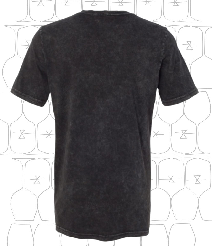 Thumbnail: Unisex Short Sleeve Tee Boho All Day Rosé Wine Black Mineral Wash