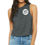 Thumbnail: Women's Racerback Crop Tank Retro Wine an Cheese Dark Gray Heather