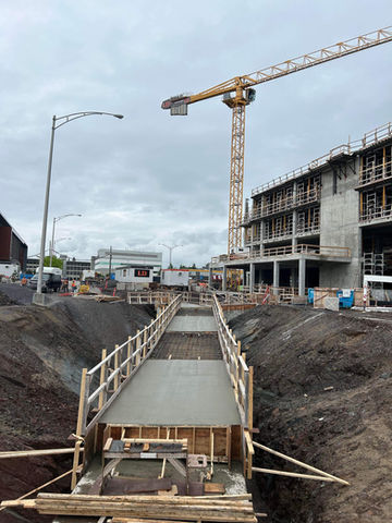 Coffrage d'un tunnel souterrain pour l'Université Laval