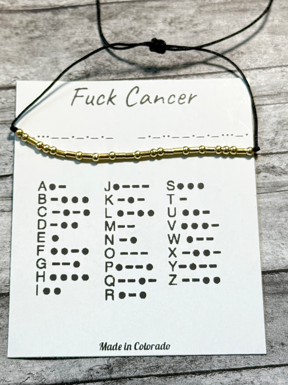 Thumbnail: Fuck cancer -Morse Code gift for cancer warrior / cancer fighter 