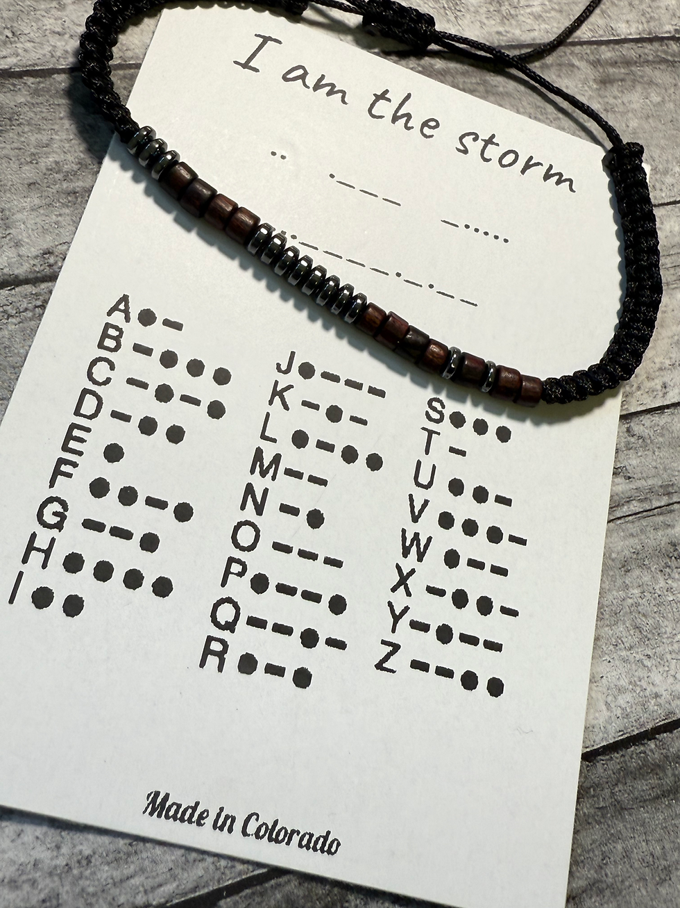 Thumbnail: I am the storm Morse Code bracelet - keep going gift idea for everyone 