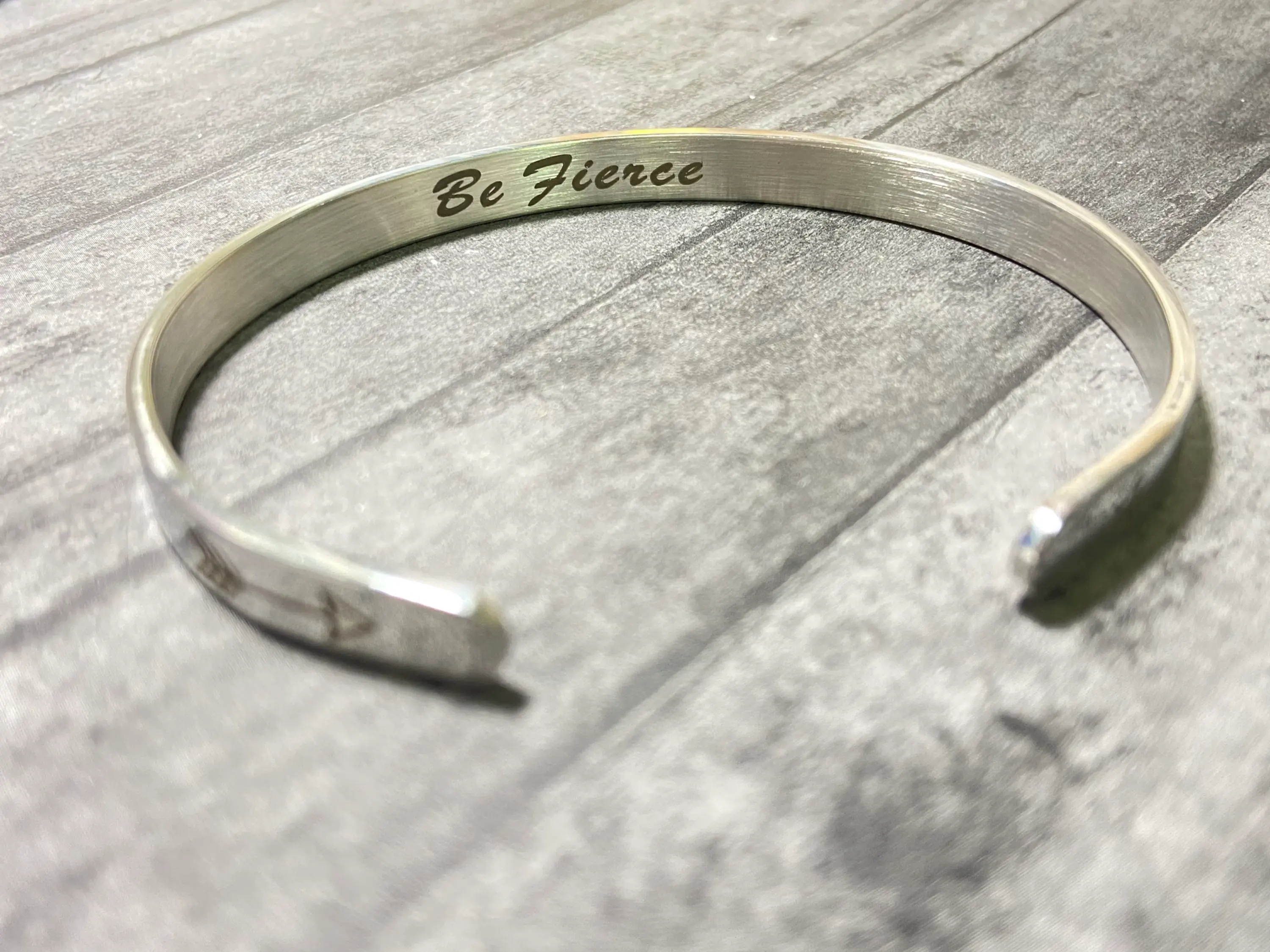 Be fierce, gift for encouragement, gift for her, stainless steel bracelet, encou