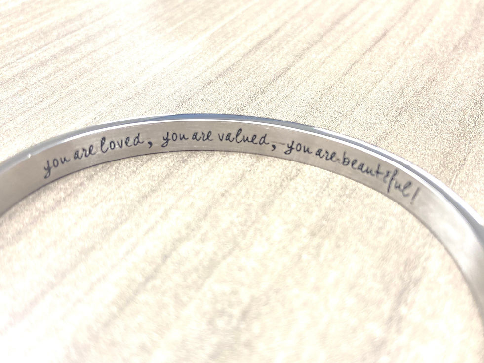 Thumbnail: You Are Loved Cuff Bracelet: Inspirational Gift for Daughters, Friends & More